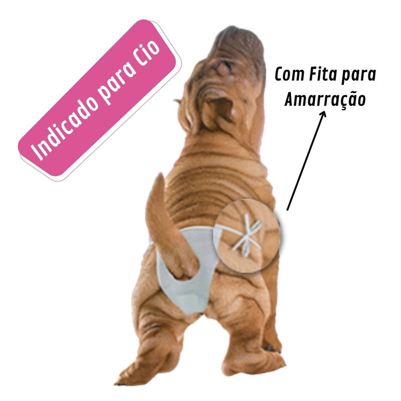 Calcinha para cães ProCanine - Tamanho M | Indicado para o Cio 3 Unidades