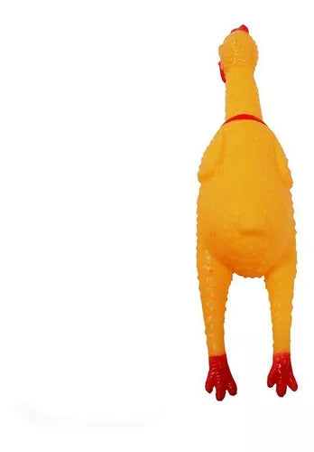Frango Galinha Borracha Para Morder Brinquedo - 30cm | Cães Pet