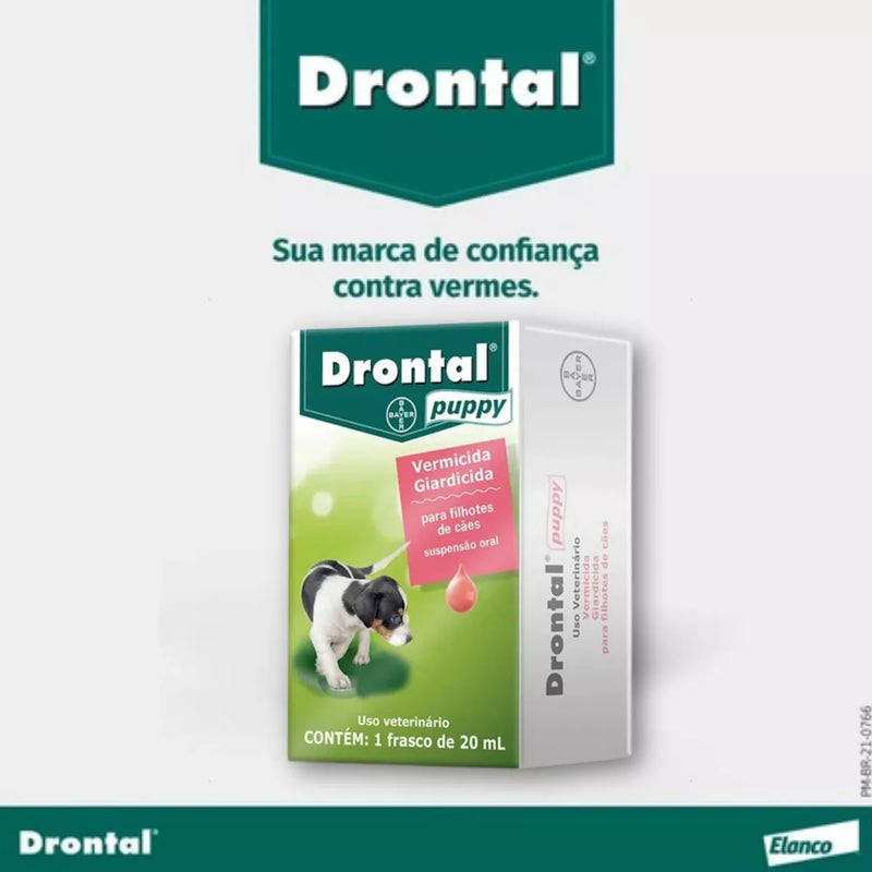 Vermífugo Drontal Puppy Para Filhotes Frasco - 20ml Elanco