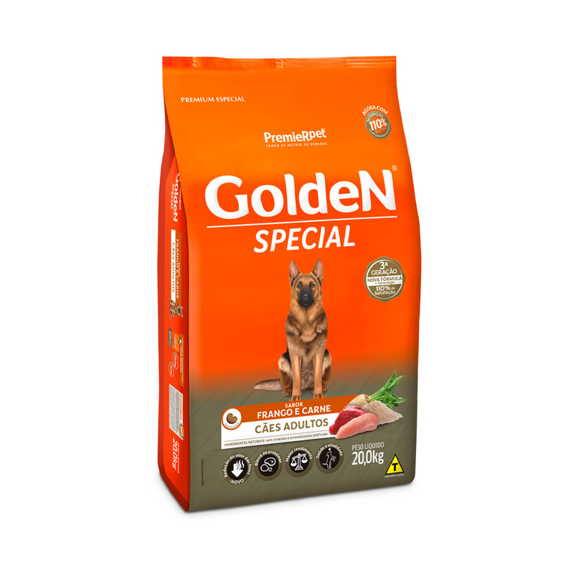 Ração Golden Special Cães Adultos - 15kg e 20kg | Sabor Frango e Carne