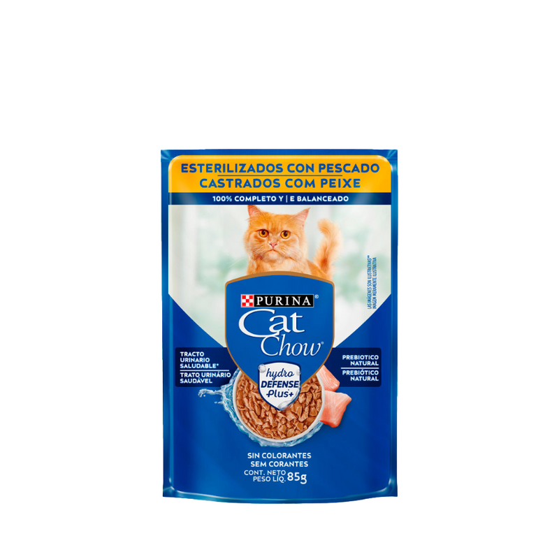Ração Úmida Cat Chow Gatos Castrado | Sabor Peixe 85g