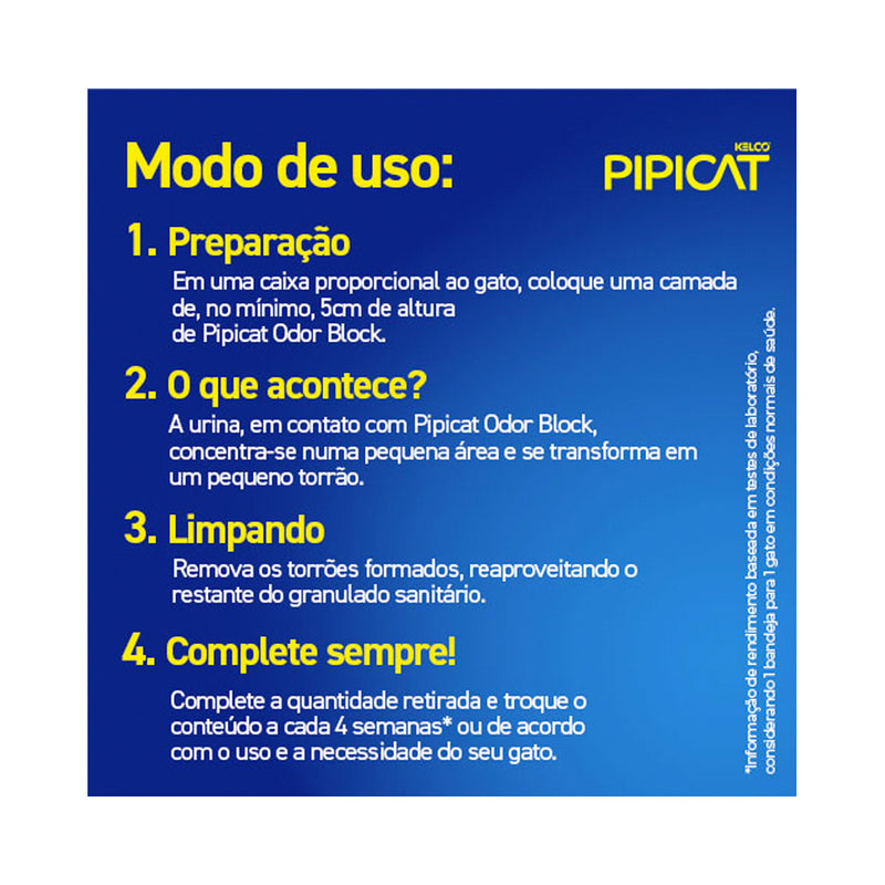 Granulado PipiCat Classic - 4.0kg | Areia Gatos