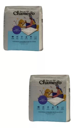 Tapete Higiênico Chamego Compacto para Cães - 7 Unidades | 60x80cm