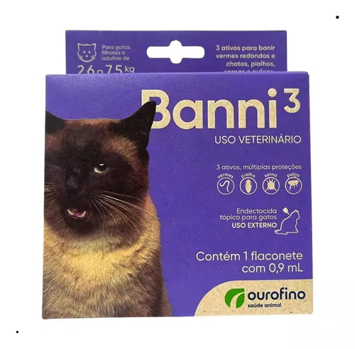 Banni3 Para Gatos Filhotes E Adultos | 2,6kg Até 7,5 Kg