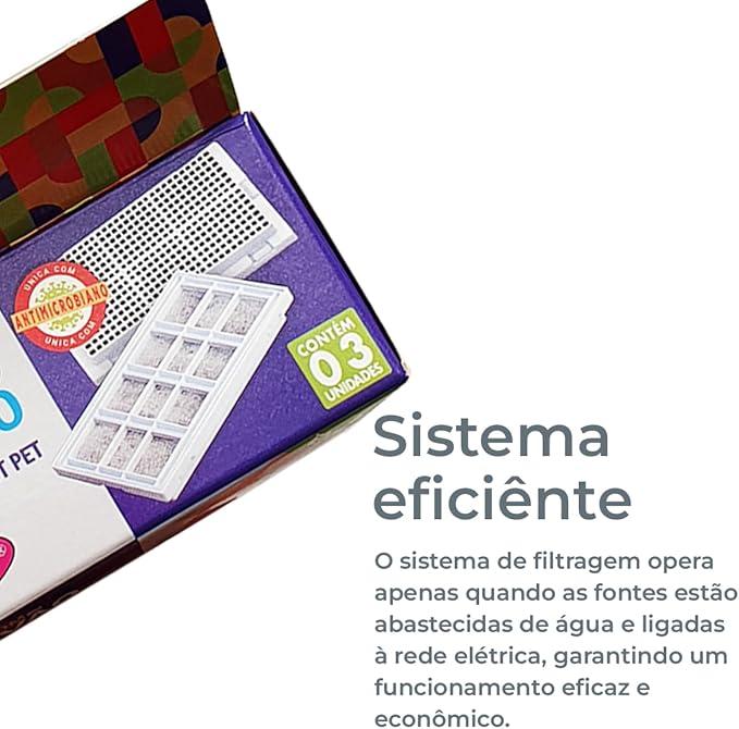 Refil Filtro para bebedouro fonte - PlastPet | 3 unidades