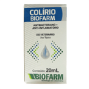 Colirio Biofarm Infecções Oculares Uso Veterinário 20ml