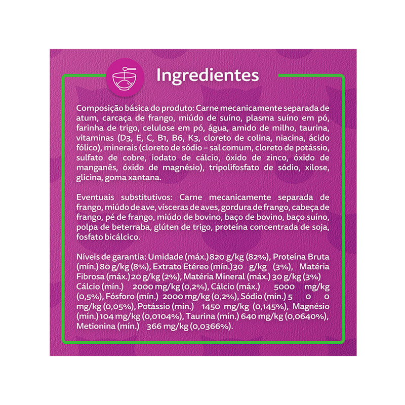 Ração Úmida Whiskas Lata Gatos Adultos - 290g | Sabor Carne