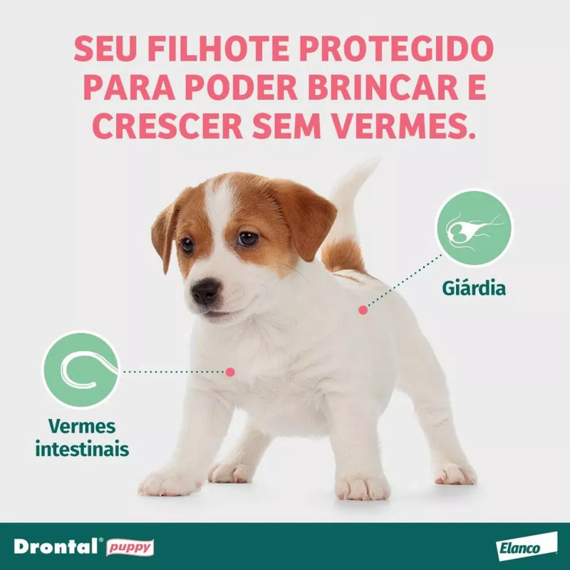 Vermífugo Drontal Puppy Para Filhotes Frasco - 20ml Elanco