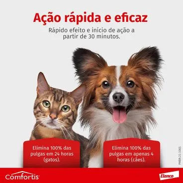 Antipulgas Comfortis Elanco - 140 mg | Cães de 2,3 a 4,5Kg e Gatos de 1,4 a 2,8Kg