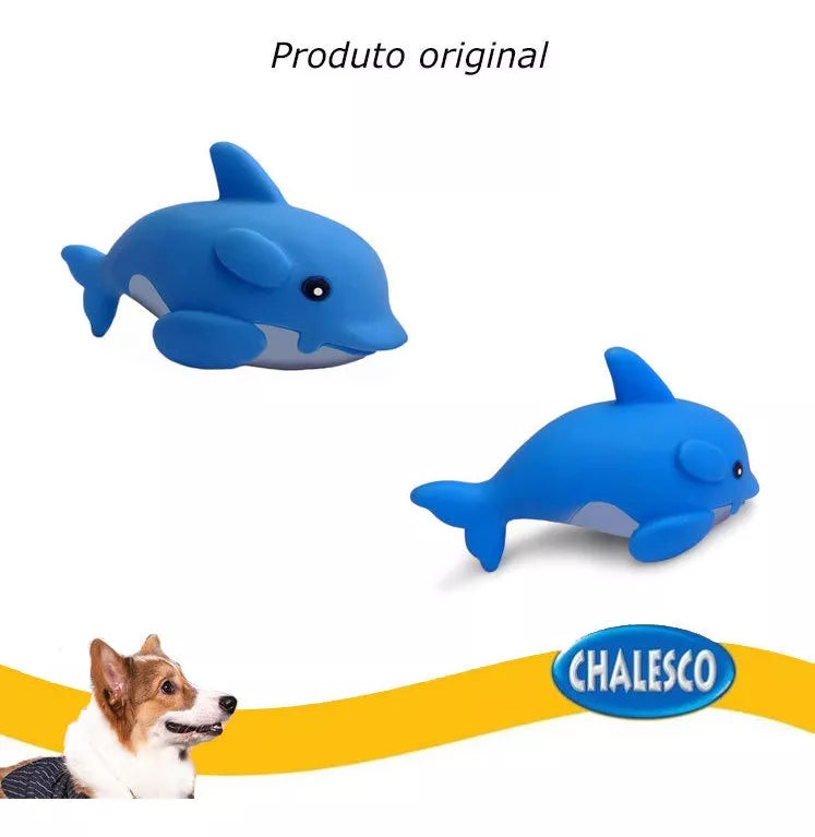 Brinquedo Golfinho | Mordedor Com Som Para Cães - Chalesco