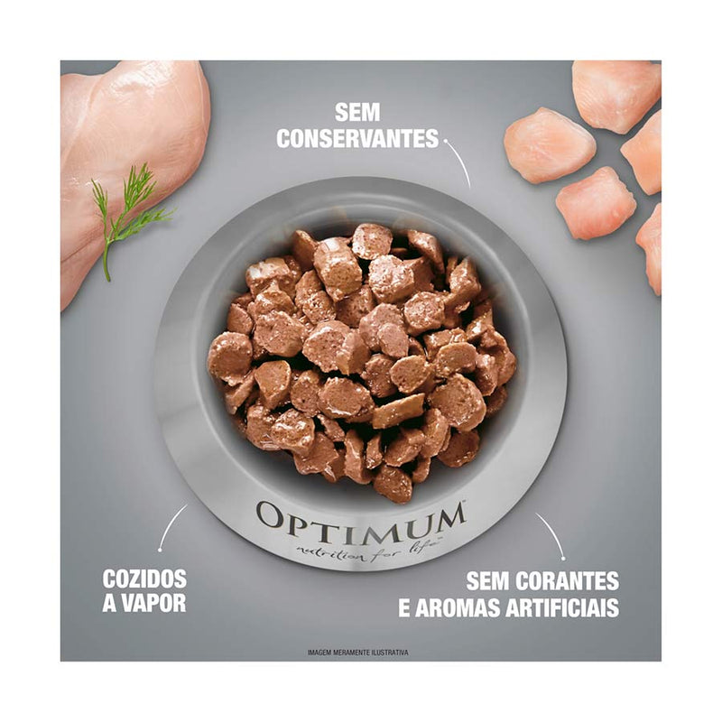 Ração Úmida Optimum Sachê Gatos Filhotes | Sabor Frango 85g