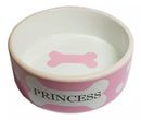 Tigela Porcelana P/ Cães - 400ml e 700ml | Pet Princess Rosa