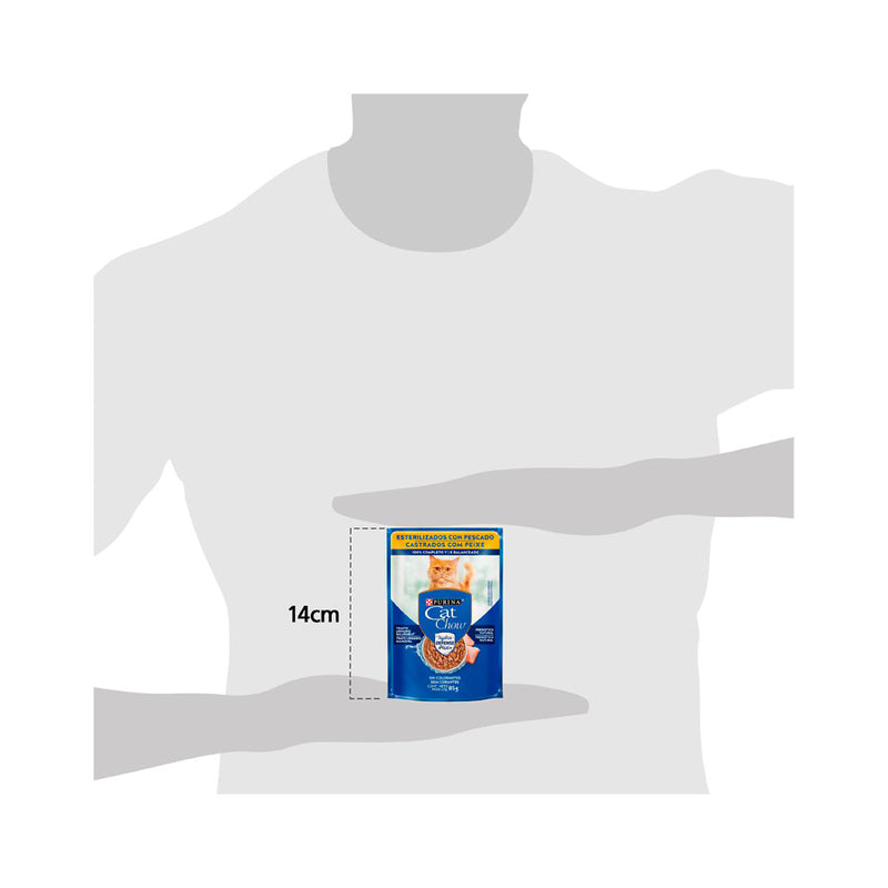 Ração Úmida Cat Chow Gatos Castrado | Sabor Peixe 85g