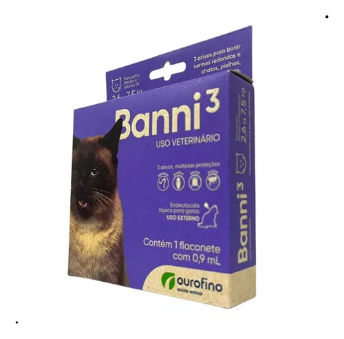 Banni3 Para Gatos Filhotes E Adultos | 2,6kg Até 7,5 Kg