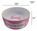 Tigela Porcelana P/ Cães - 400ml e 700ml | Pet Princess Rosa