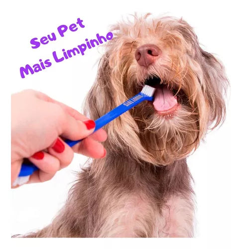 Kit Dental Especial CatDog - 2 Escovas + 1 Pasta | Para cães e gatos
