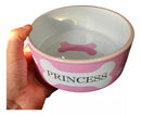 Tigela Porcelana P/ Cães - 400ml e 700ml | Pet Princess Rosa