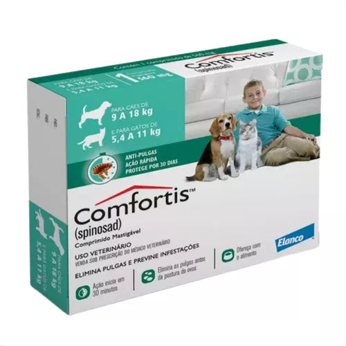 Antipulgas Comfortis  Elanco - 140 mg | Cães de 9 a 18Kg e Gatos de 5,4 a 11Kg