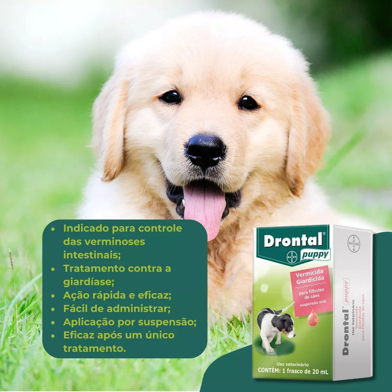 Vermífugo Drontal Puppy Para Filhotes Frasco - 20ml Elanco