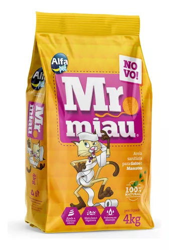 Granulado Mr. Miau - 4.0Kg | Areia Gatos