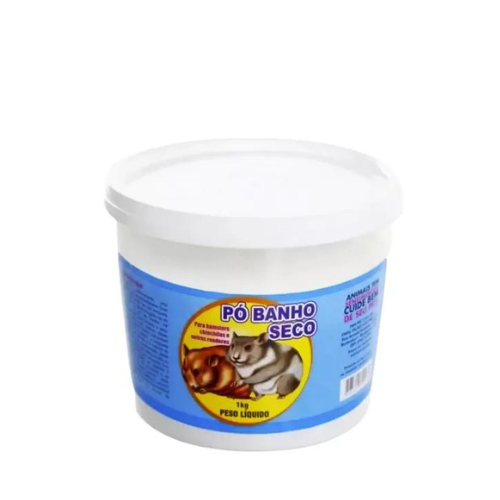 Carbonato de Cálcio Pó Banho Seco - 1kg | Hamster Topolino Gerbil