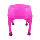 Comedouro Lilopety com Suporte - Tamanho M | Branco, Preto e Rosa