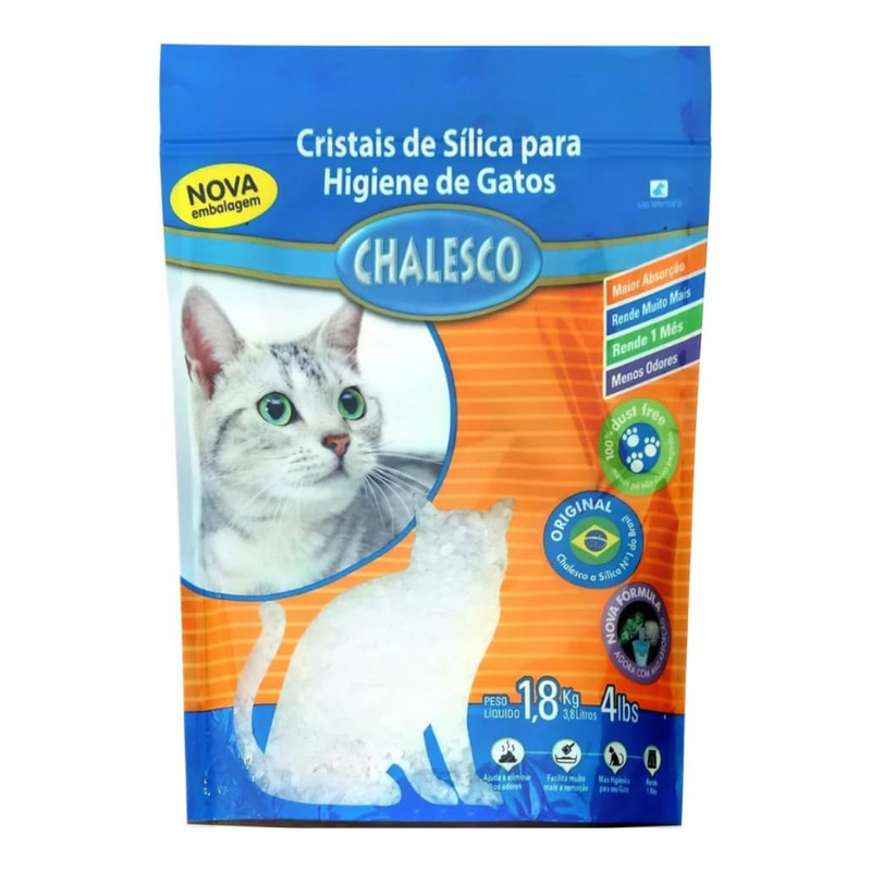 Granulado Chalesco Cristais - 1.8Kg | Areia Gatos